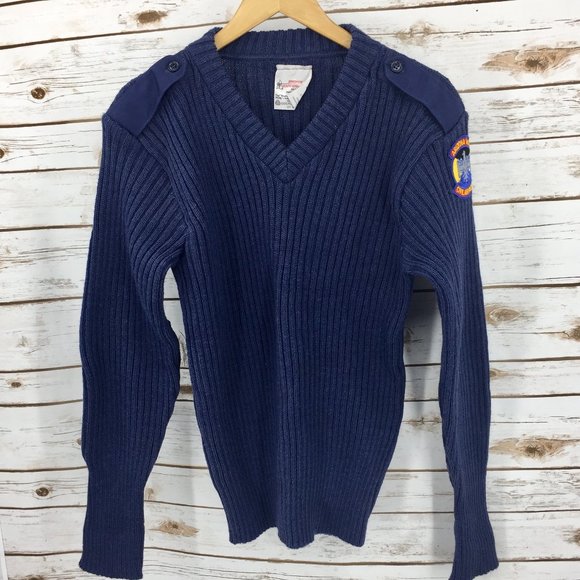Vintage Other - Men's Wooly Pully Brigade Air Patrol Sweater blue